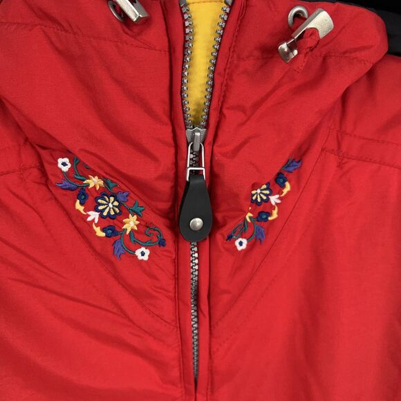 Obermeyer Jacket Womens Small Red Alpine Embroidered Ski Snow Mountain Retro 90s - Picture 4 of 16
